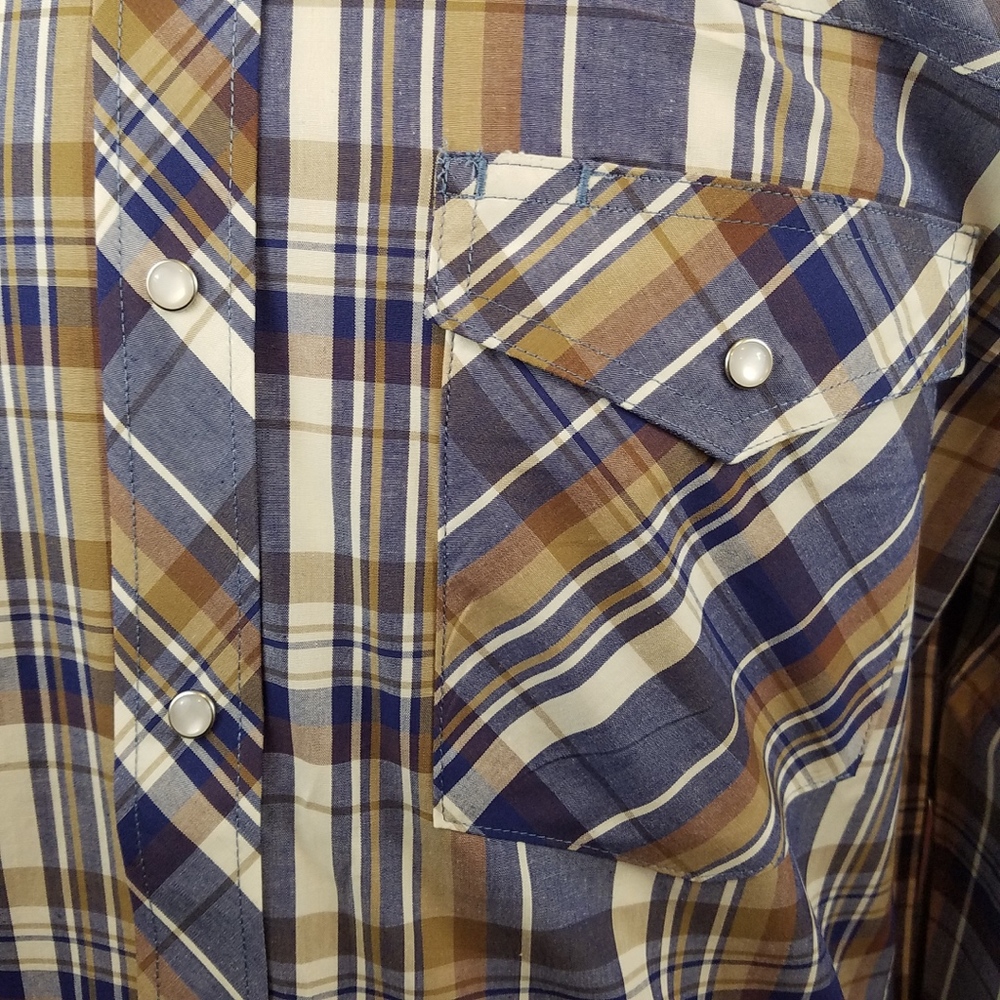 WYOMING TRADERS MENS SNAP UP PLAID WESTERN SHIRT - Picture 2 of 7